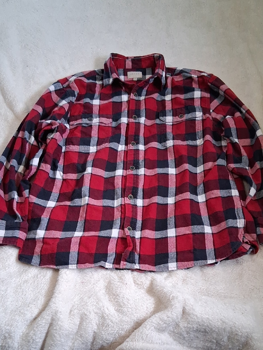 Jachs Men's Red Plaid Button-Up Shirt - Classic Flannel